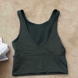 Dark Green V-Neck tank top